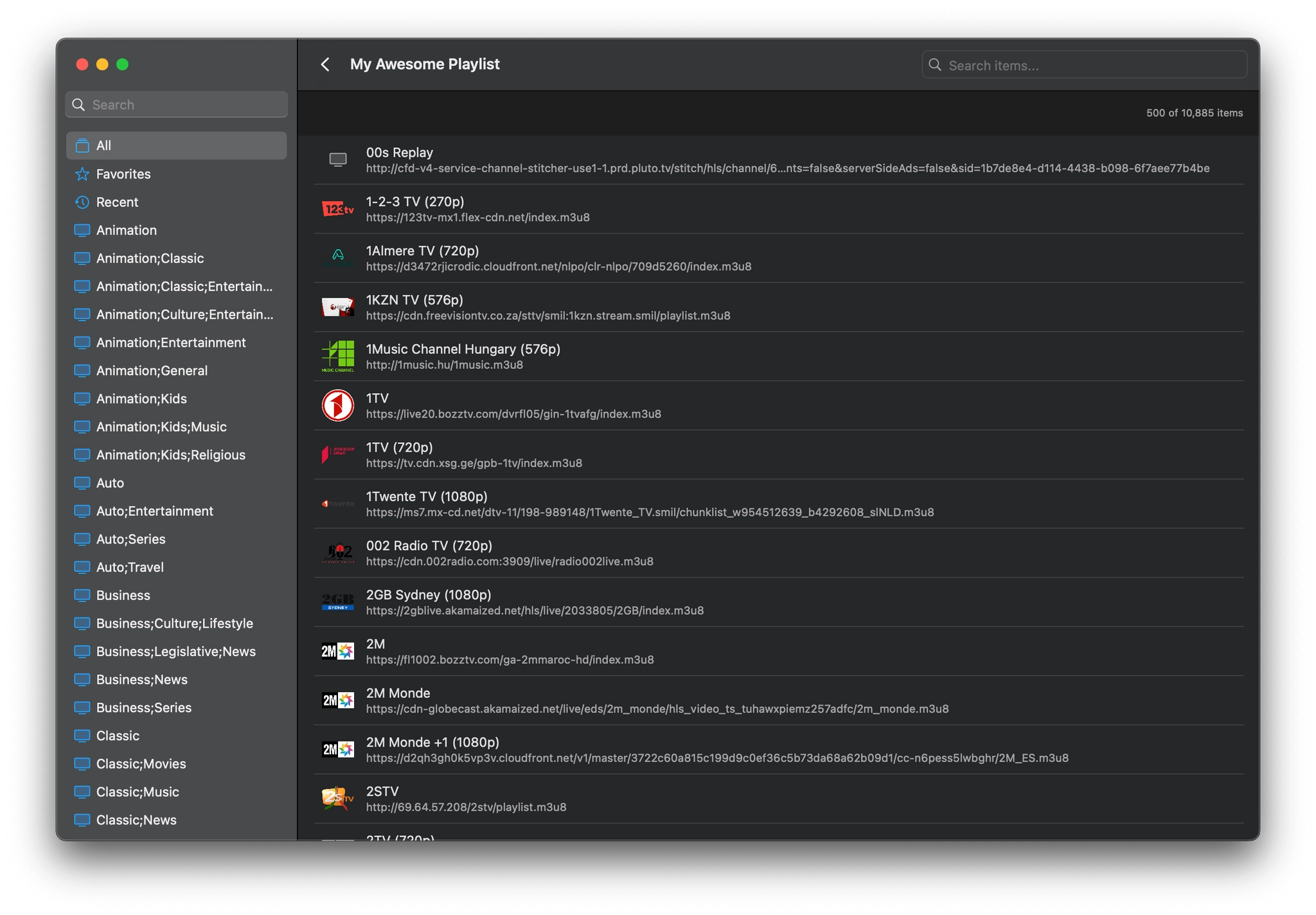 SimpleIPTV App Screenshot - Full Size